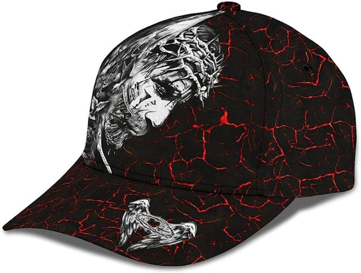 FUNSTUFFPRINT Jesus Face Baseball Cap - Christian Hats for Men and Women