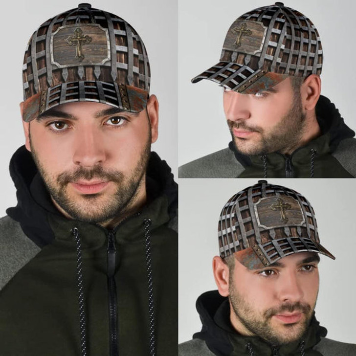 FUNSTUFFPRINT Jesus Cross Baseball Cap - Christian Hats for Men and Women