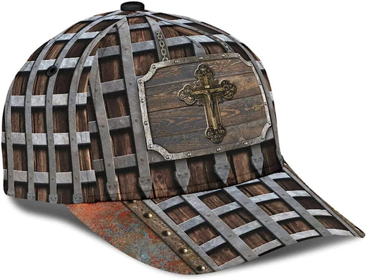 FUNSTUFFPRINT Jesus Cross Baseball Cap - Christian Hats for Men and Women