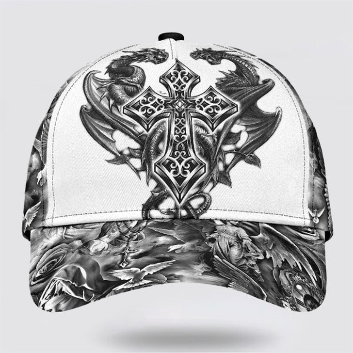 FUNSTUFFPRINT Cross Christian Jesus Baseball Cap - Christian Hats for Men and Women