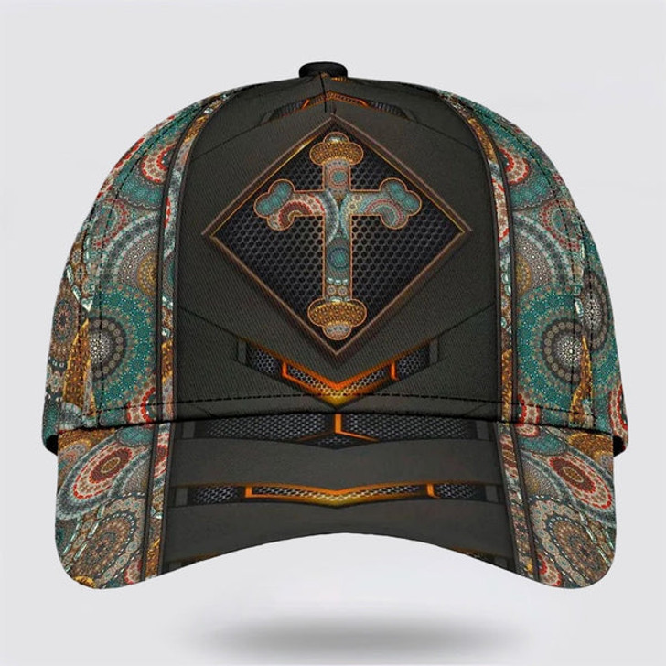 FUNSTUFFPRINT Cross Baseball Cap - Christian Hats for Men and Women