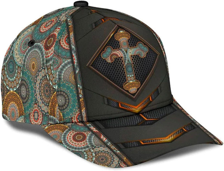 FUNSTUFFPRINT Cross Baseball Cap - Christian Hats for Men and Women
