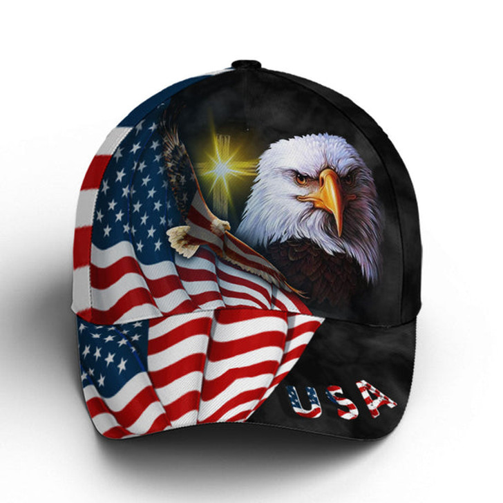 FUNSTUFFPRINT White Eagle Baseball Cap