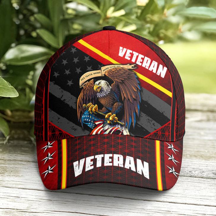 FUNSTUFFPRINT Veteran Eagle All Gave Some Baseball Cap