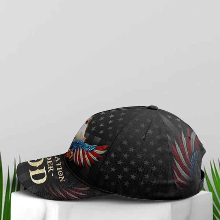 FUNSTUFFPRINT One Nation Under God America Eagle Baseball Cap