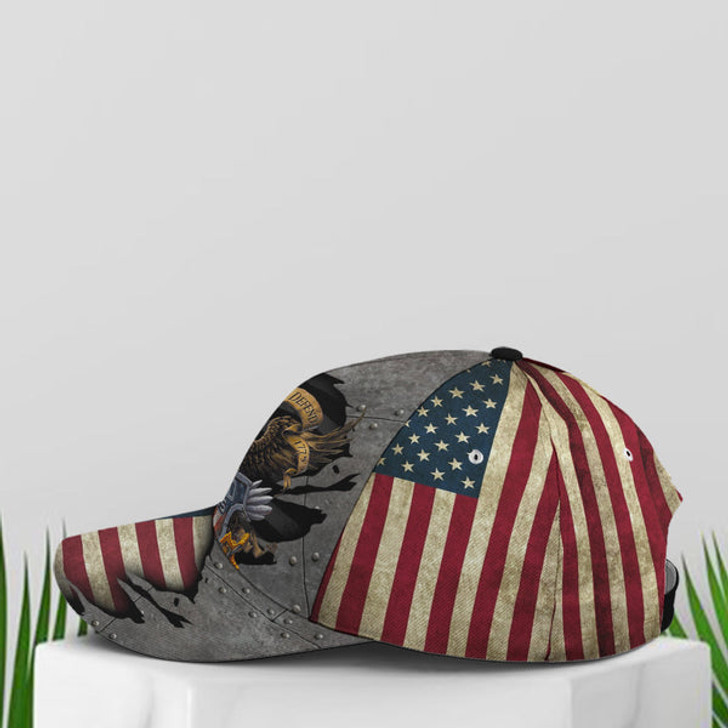 FUNSTUFFPRINT Eagle Armed Force US Flag Baseball Cap