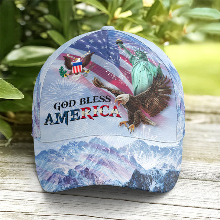 FUNSTUFFPRINT Baseball Cap For Eagle And US Flag Lovers