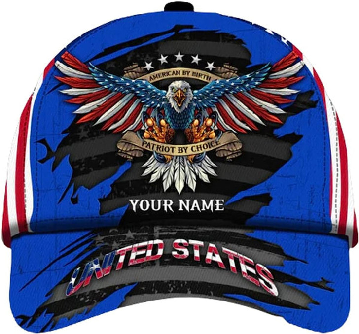 FUNSTUFFPRINT Custom U.S Patriotic Eagle All Over Print Baseball Cap - Christian Hats For Men Women