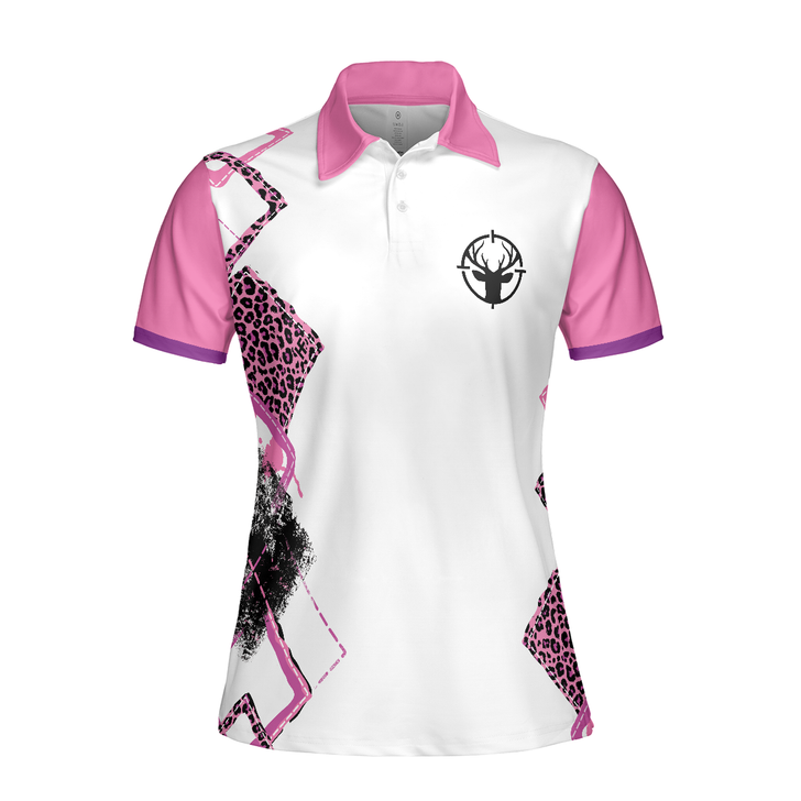 Hunting Short Sleeve Women Polo Shirt, Hunting With No Chance Of House Cleaning Or Cooking Shirt For Ladies