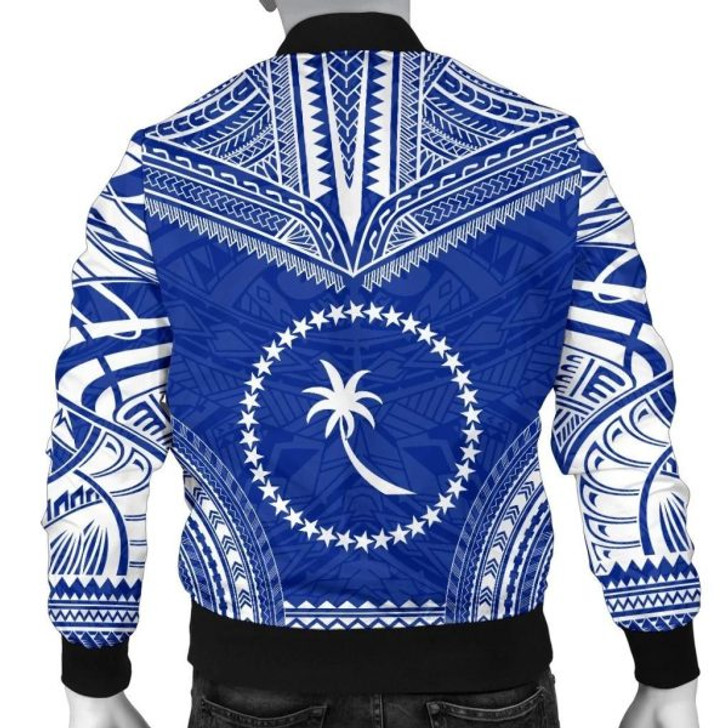 FUNSTUFFPRINT Chuuk Flag Polynesian Chief Men’s Bomber Jacket 3D Bomber Jacket
