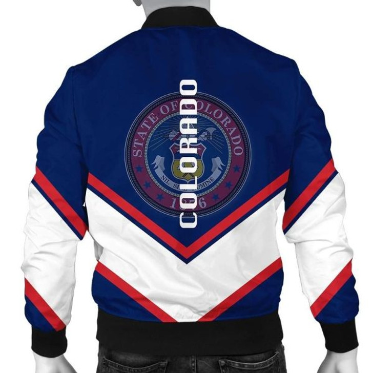 FUNSTUFFPRINT Colorado Coat Of Arms Men Bomber Jacket Lucian Style 3D Bomber Jacket