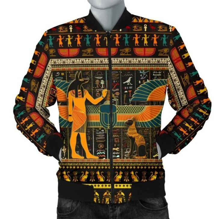 FUNSTUFFPRINT Egypt Pride Men’s Bomber Jacket 3D Bomber Jacket