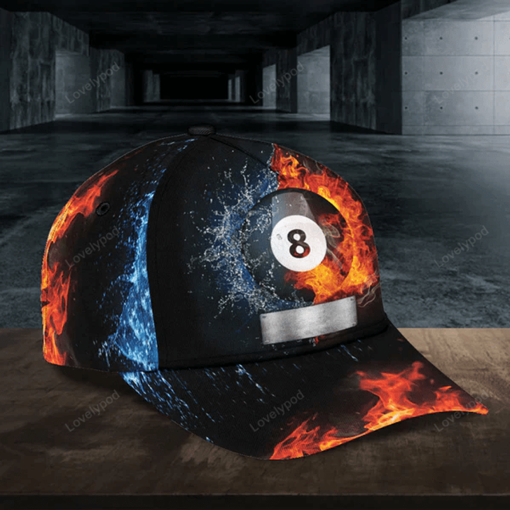 FUNSTUFFPRINT  Personalized Billiard Classic Cap, Gift for Billiard Snooker Lovers, Billiard Snooker