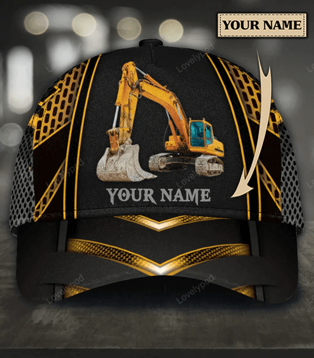FUNSTUFFPRINT Personalized Excavator Classic Cap, Excavator hat for men and women