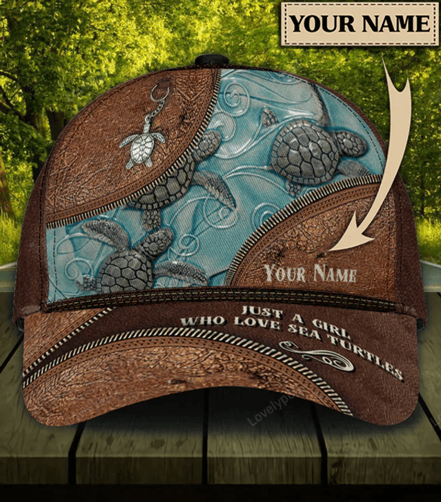 FUNSTUFFPRIT Personalized Turtle Classic Cap, Turtle Gift for Women