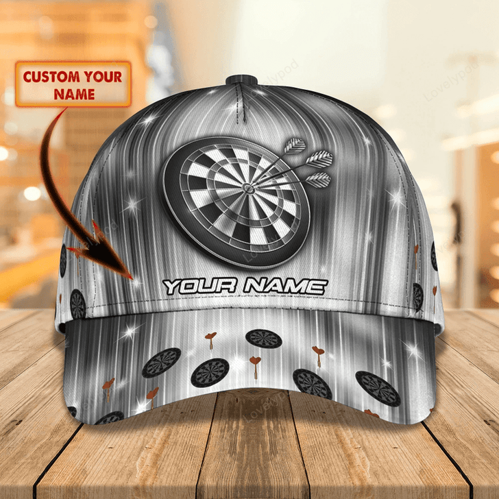 FUNSTUFFPRIT Personalized Baseball 3D Dart Cap, Let's Play Dart Cap Hat, Darter Cap Hat Summer Travel, Gift To Dart Lovers-SBC-10652