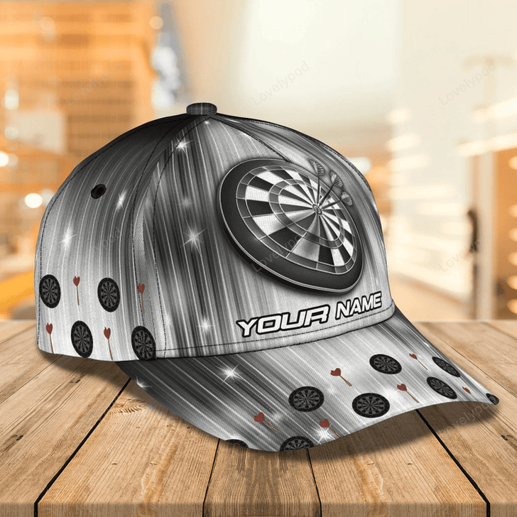 FUNSTUFFPRIT Personalized Baseball 3D Dart Cap, Let's Play Dart Cap Hat, Darter Cap Hat Summer Travel, Gift To Dart Lovers-SBC-10652