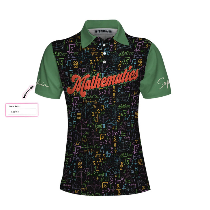 Custom Personalized Math Symbols Women Polo Shirt, I'm A Math Teacher I'm Always Right Custom Short Sleeve Shirt, Cool Gift For Math Teacher