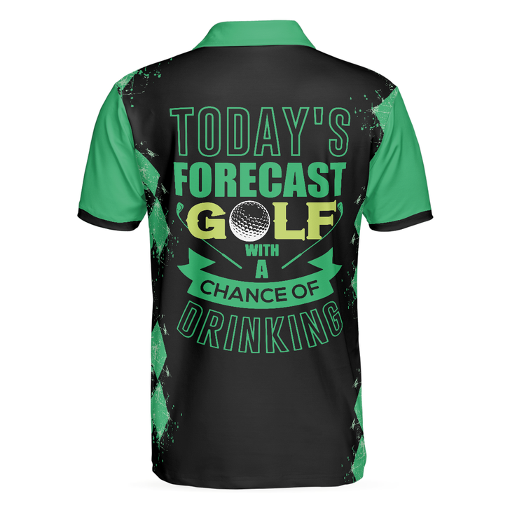 Today's Forecast For Zombie Golfer Golf Polo Shirt, Smart Golf Shirt - Perfect Gift For Women