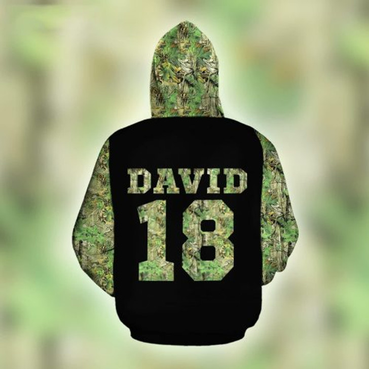 FUNSTUFFPRINT  Personalized Hunting Camo 3D All Over Hoodie Clyde Bonnie  3D Hoodie and Zip Hoodie