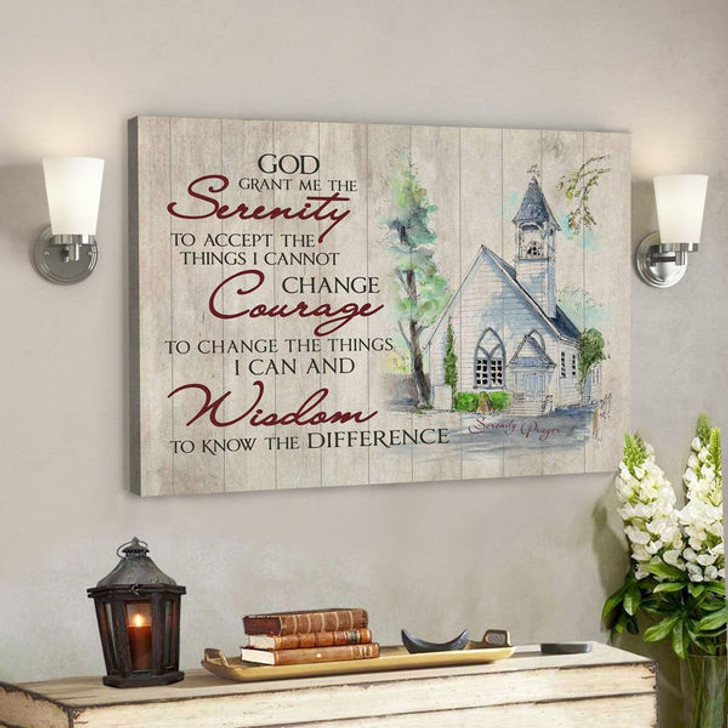 God Canvas Prints - Jesus Canvas Art - Serenity Prayer Canvas Wall Art - Bible Verse Wall Art Canvas - Ciaocustom
