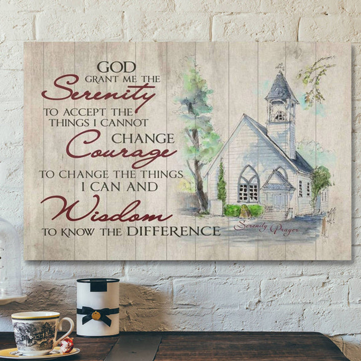 God Canvas Prints - Jesus Canvas Art - Serenity Prayer Canvas Wall Art - Bible Verse Wall Art Canvas - Ciaocustom