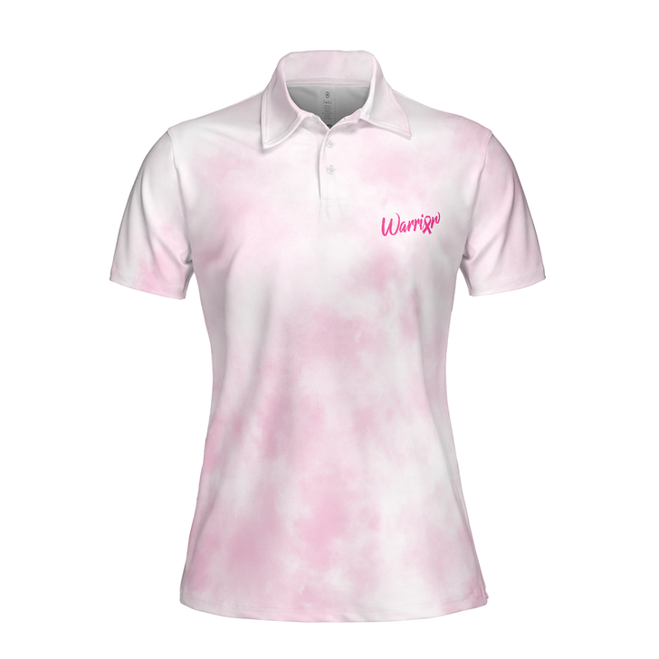 This Is My Fight Shirt Breast Cancer Awareness Short Sleeve Women Polo Shirt, Pink Tie Dye Breast Cancer Shirt