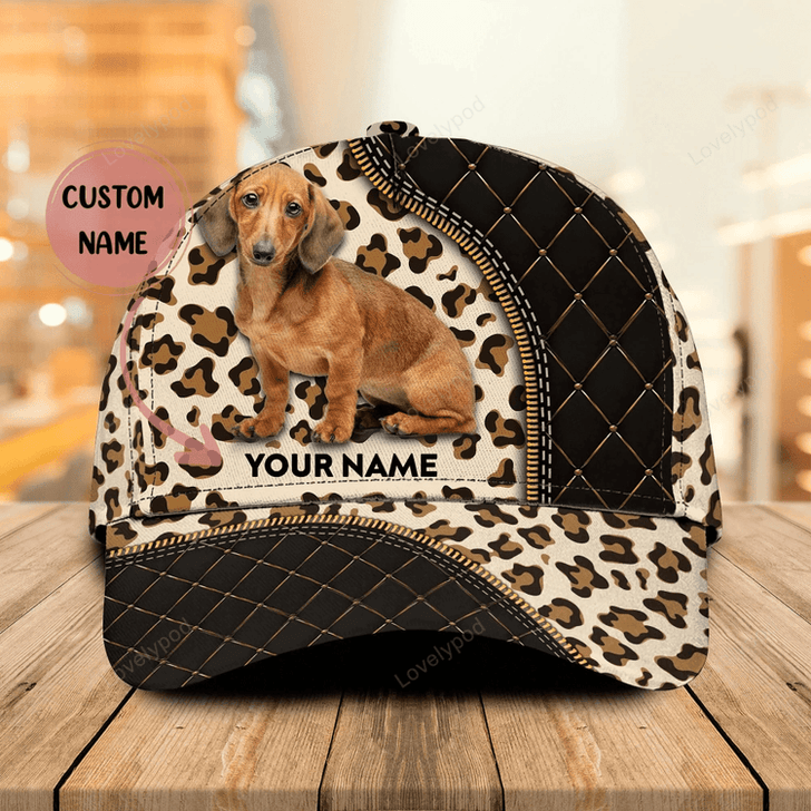 FUNSTUFFPRIT Customized 3D All Over Print Baseball Dog Cap For Dog Lovers, Classic Dachshund Dog Cap Hats, Dog Cap-SBC-10826