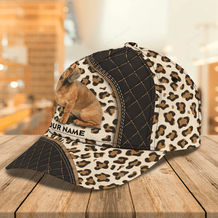 FUNSTUFFPRIT Customized 3D All Over Print Baseball Dog Cap For Dog Lovers, Classic Dachshund Dog Cap Hats, Dog Cap-SBC-10826