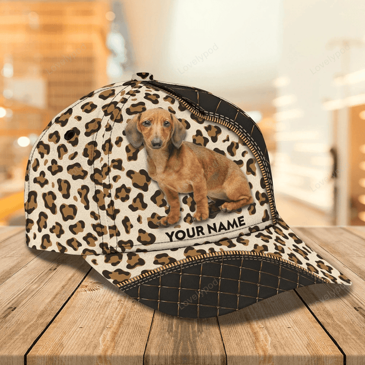 FUNSTUFFPRIT Customized 3D All Over Print Baseball Dog Cap For Dog Lovers, Classic Dachshund Dog Cap Hats, Dog Cap-SBC-10826