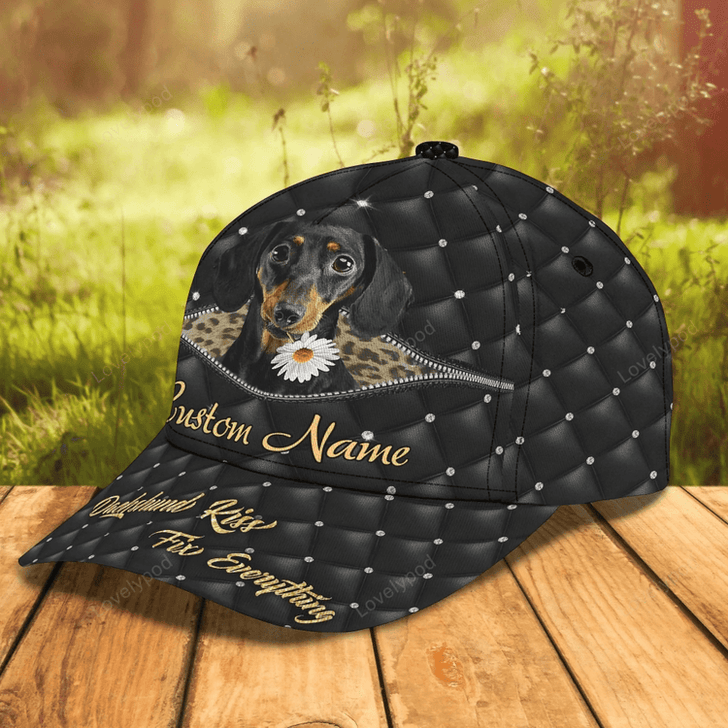 FUNSTUFFPRIT Customized 3D All Over Print Baseball Dog Cap For Dog Lovers, Classic Dachshund Dog Cap Hats, Dog Cap-SBC-10827