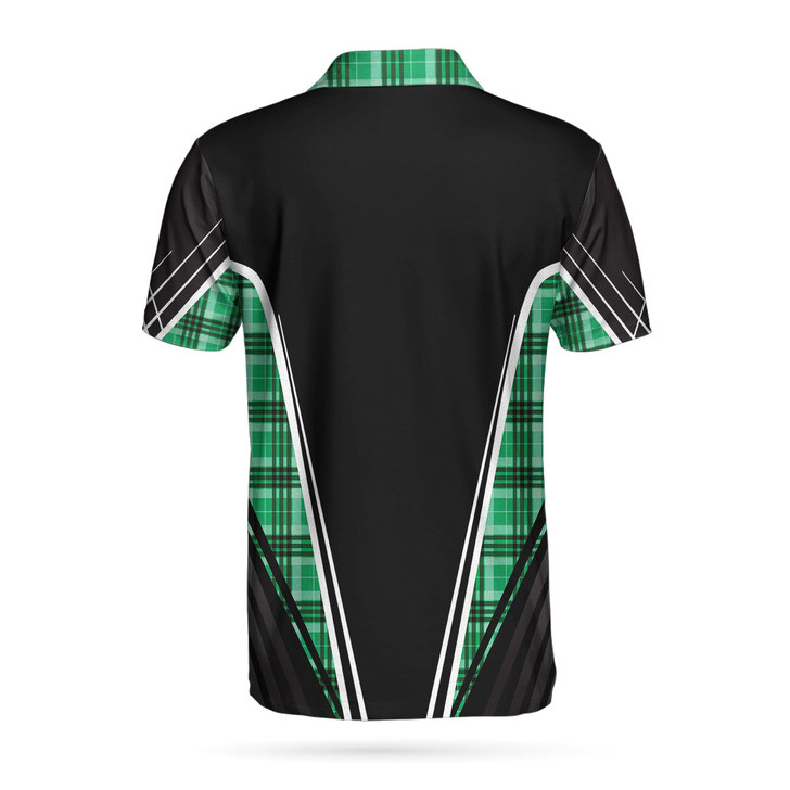 Time To Par Tee Black And Green Polo Shirt, Green Tartan Plaid Pattern Polo Shirt, Best Golf Shirt - Perfect Gift For Women