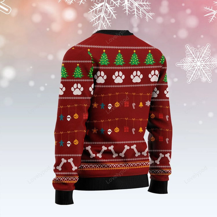 FUNSTUFFPRINT Dachshund Best Dog Mom Ever Ugly Christmas Sweater, Christmas Gift For Pet Lovers Ugly Sweater