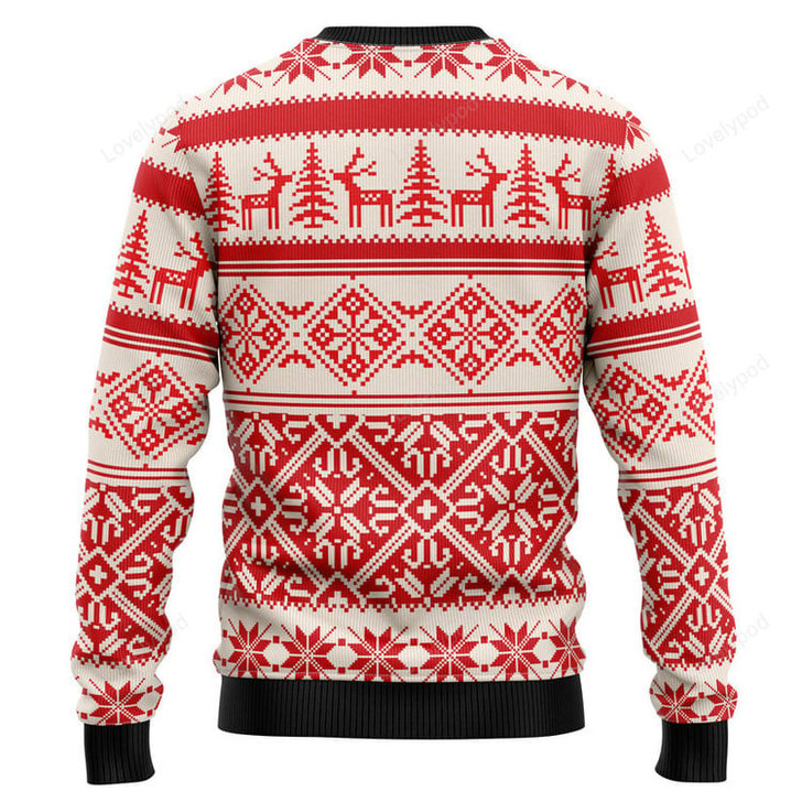 FUNSTUFFPRINT Photo Merry Christmas Golden Retriever Ugly Christmas Sweater Ugly Sweater