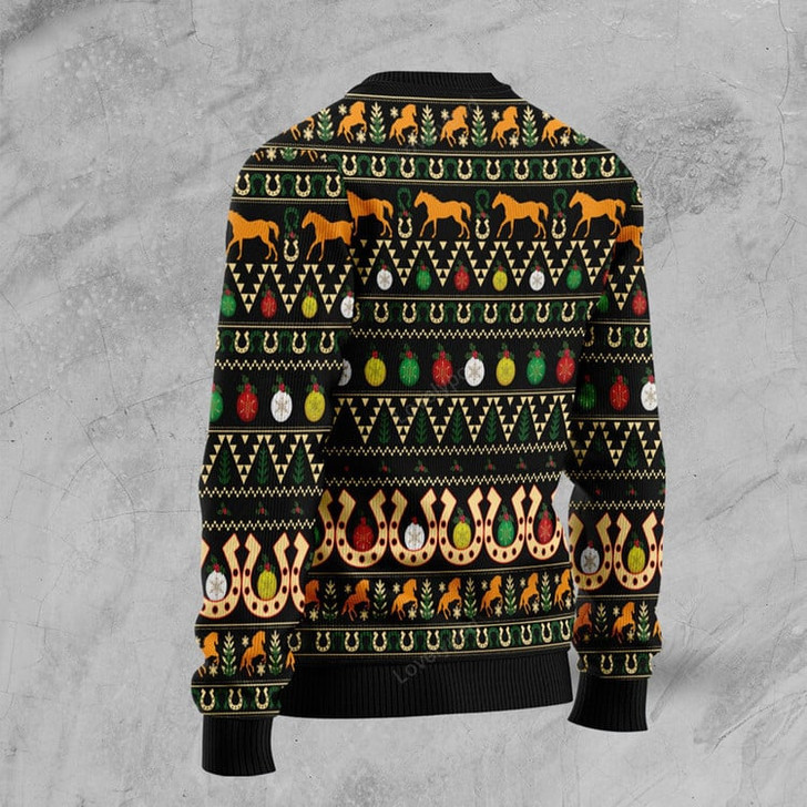 FUNSTUFFPRINT Girls run on jesus and horses Ugly Christmas Sweater, Christmas Sweatshirt Gift for Man Women Ugly Sweater