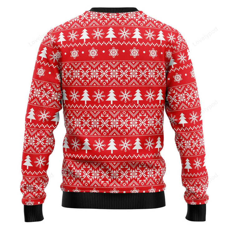 FUNSTUFFPRINT Santa Claus Ride A Motorcycle Ugly Christmas Sweater, Funny ugly christmas sweater for men and women Ugly Sweater