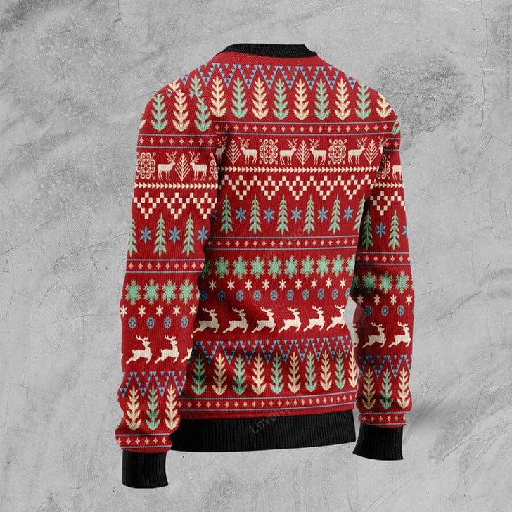 FUNSTUFFPRINT Never Underestimate The Power Of Human Stupidity Ugly Christmas Sweater Ugly Sweater