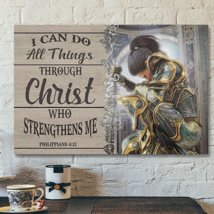 God Canvas Prints - Jesus Canvas Art - Philippians 413 I Can Do All Things Through Christ Canvas Wall Art - Ciaocustom