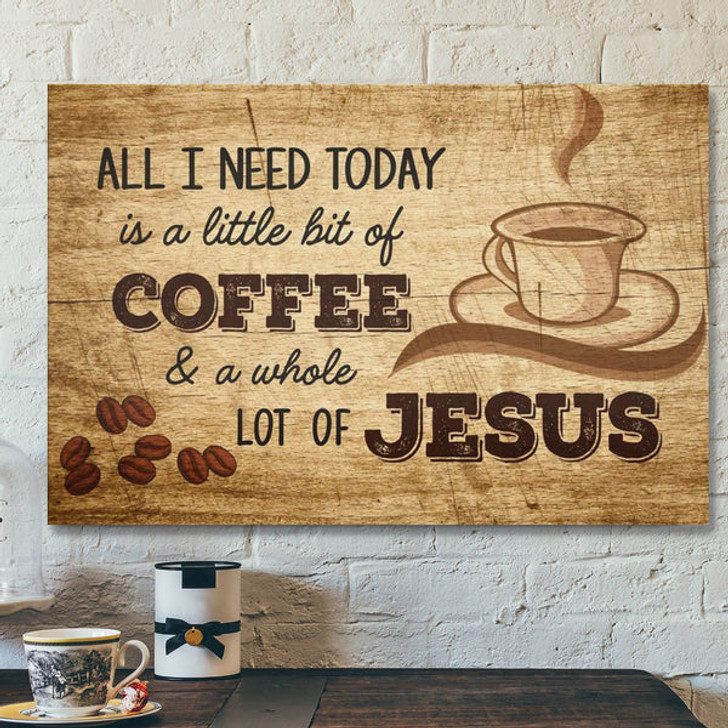 God Canvas Prints - Jesus Canvas Art - Jesus And Coffee Canvas Wall Art - Christian Wall Art - Ciaocustom