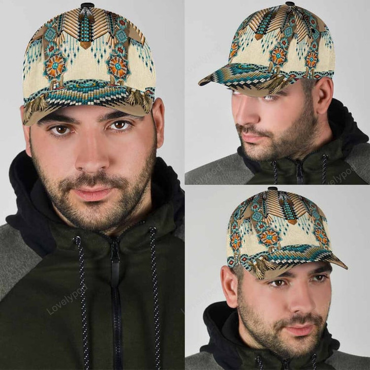 FUNSTUFFPRINT Native American Cap, Native American 3D Full Print Baseball Cap Hat