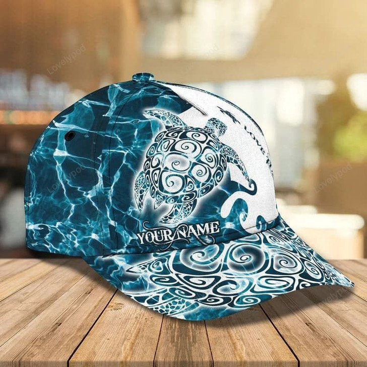 FUNSTUFFPRINT Customized Turtle Art Summer 3D Baseball Cap, Turtle Hat for Husband and Wife-SBC-11025