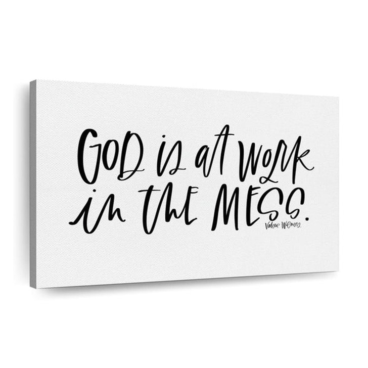 God Is At Work Canvas Wall Art - Christian Canvas Wall Art - Religious Wall Art Canvas