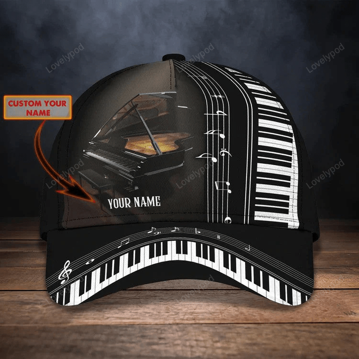 FUNSTUFFPRINT Personalized Piano Cap, In music I get to lose my mind Piano Cap for girl-SBC-11177