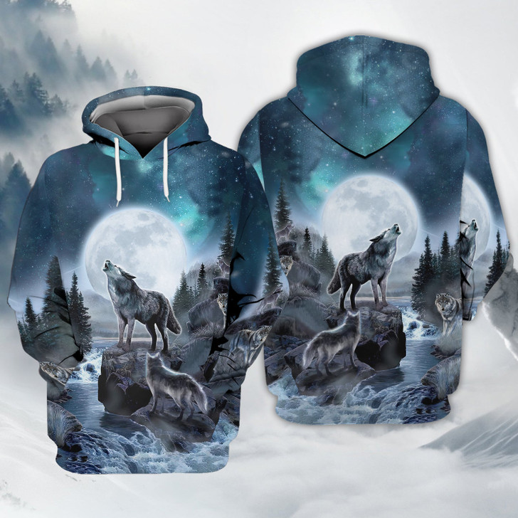 FUNSTUFFPRINT Wolf - 3D Full Print 3D Hoodie and Zip Hoodie
