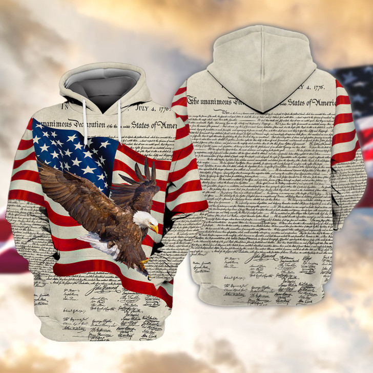 FUNSTUFFPRINT Eagle - 3D Full Print  3D Hoodie and Zip Hoodie