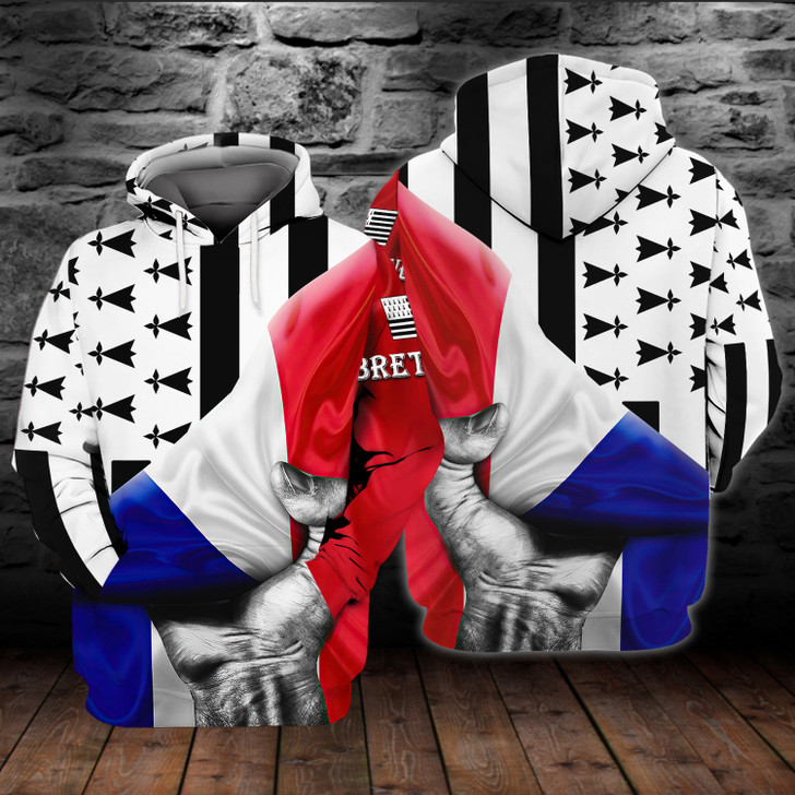 FUNSTUFFPRINT Brittany Celtic  3D Hoodie and Zip Hoodie