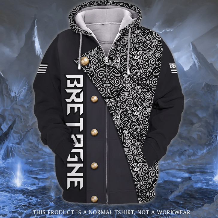FUNSTUFFPRINT Brittany Celtic  3D Hoodie and Zip Hoodie