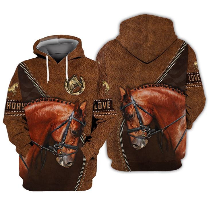 FUNSTUFFPRINT Love Horse 3D Full Print  3D Hoodie and Zip Hoodie