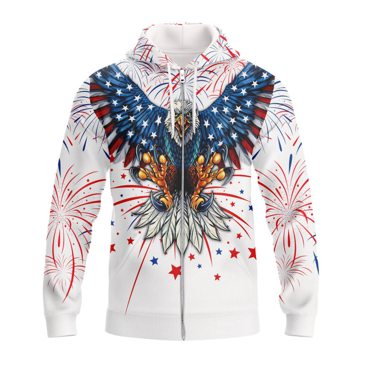 FUNSTUFFPRINT  Independence Day Is Coming Ealge  3D Hoodie and Zip Hoodie