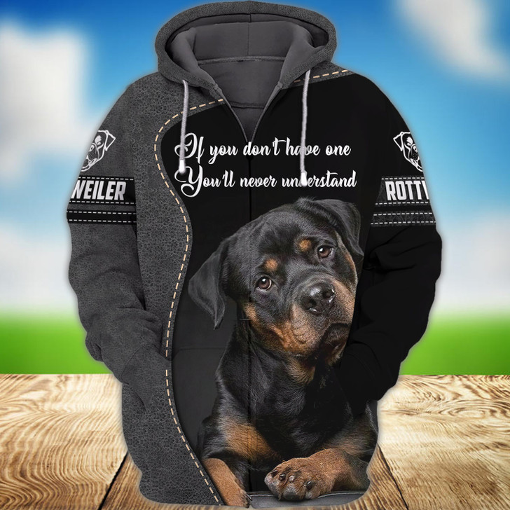 FUNSTUFFPRINT Rottweiler    3D Hoodie and Zip Hoodie